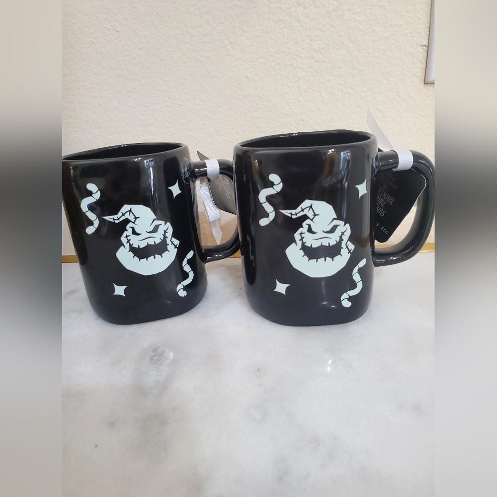 Oogie Boogie Glow In The Dark Black Ceramic Nightmare Before Christmas Mug Set